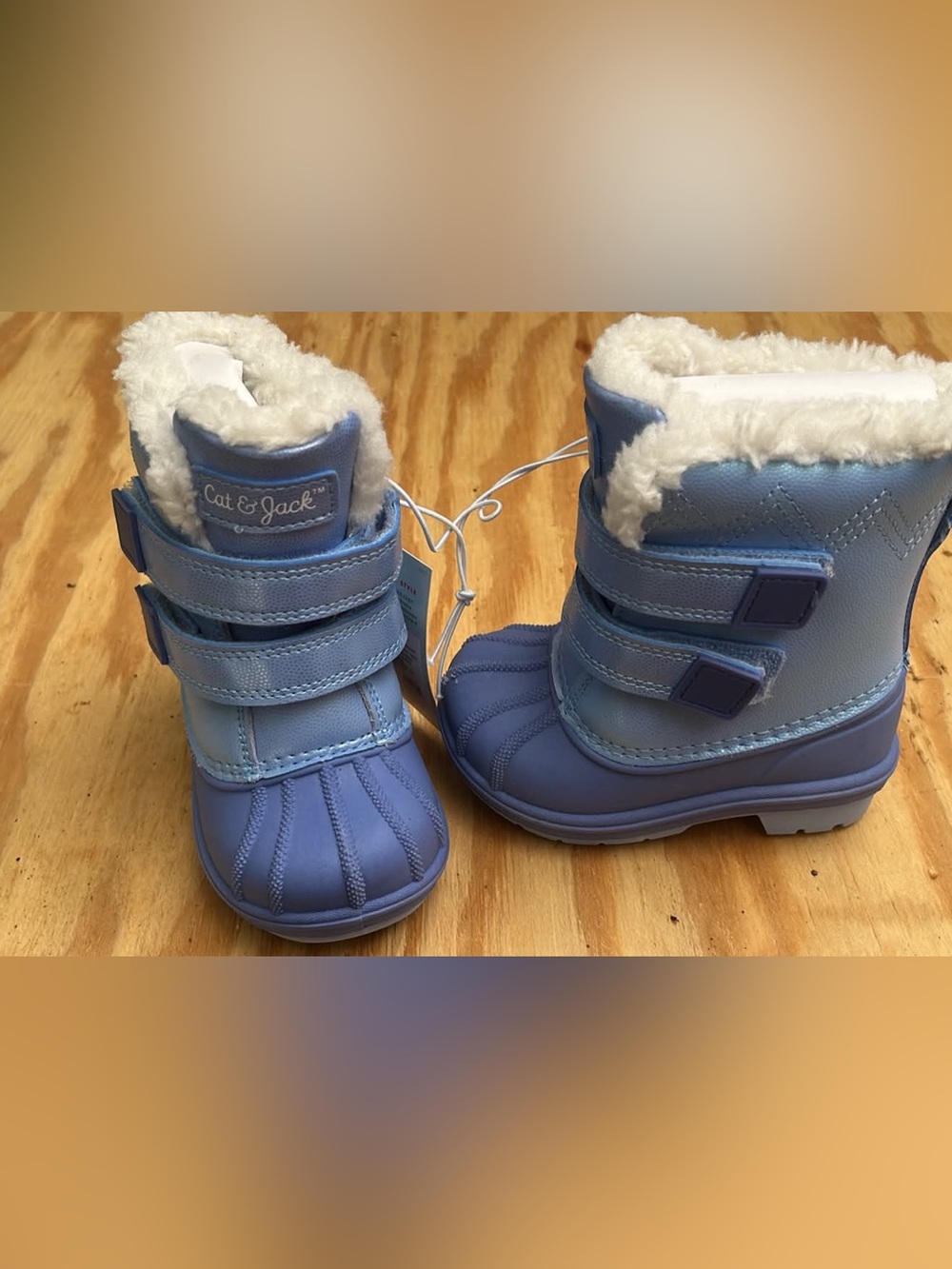 Jack by BB Dakota Kids Light Blue Faux-Fur Lined Snow Boots